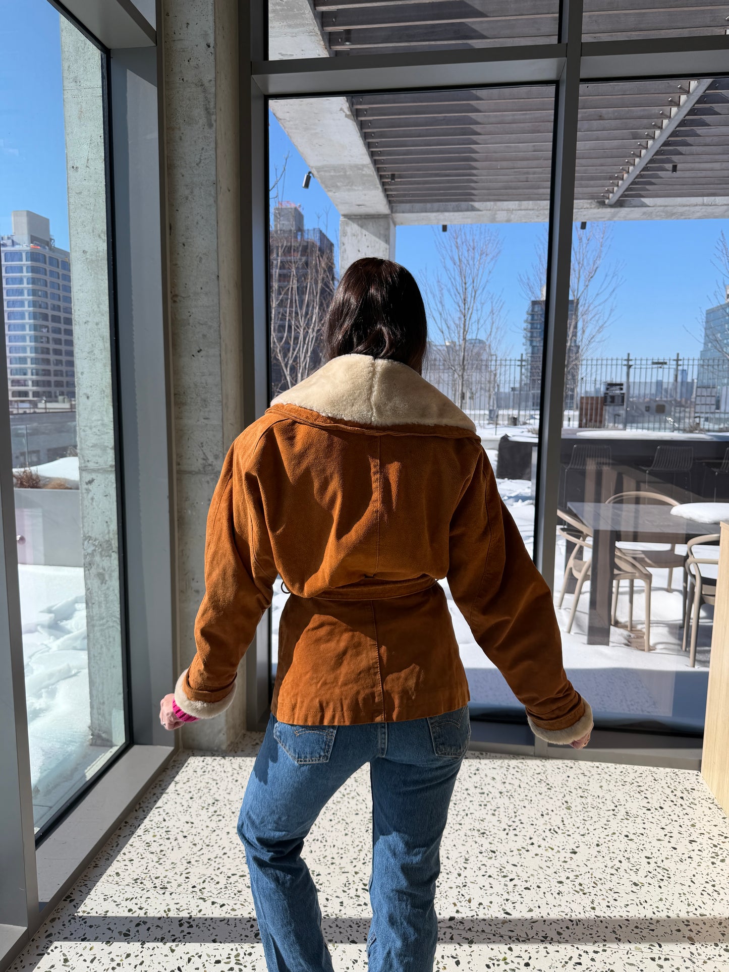 Vintage Wilson Suede & Faux Fur Jacket