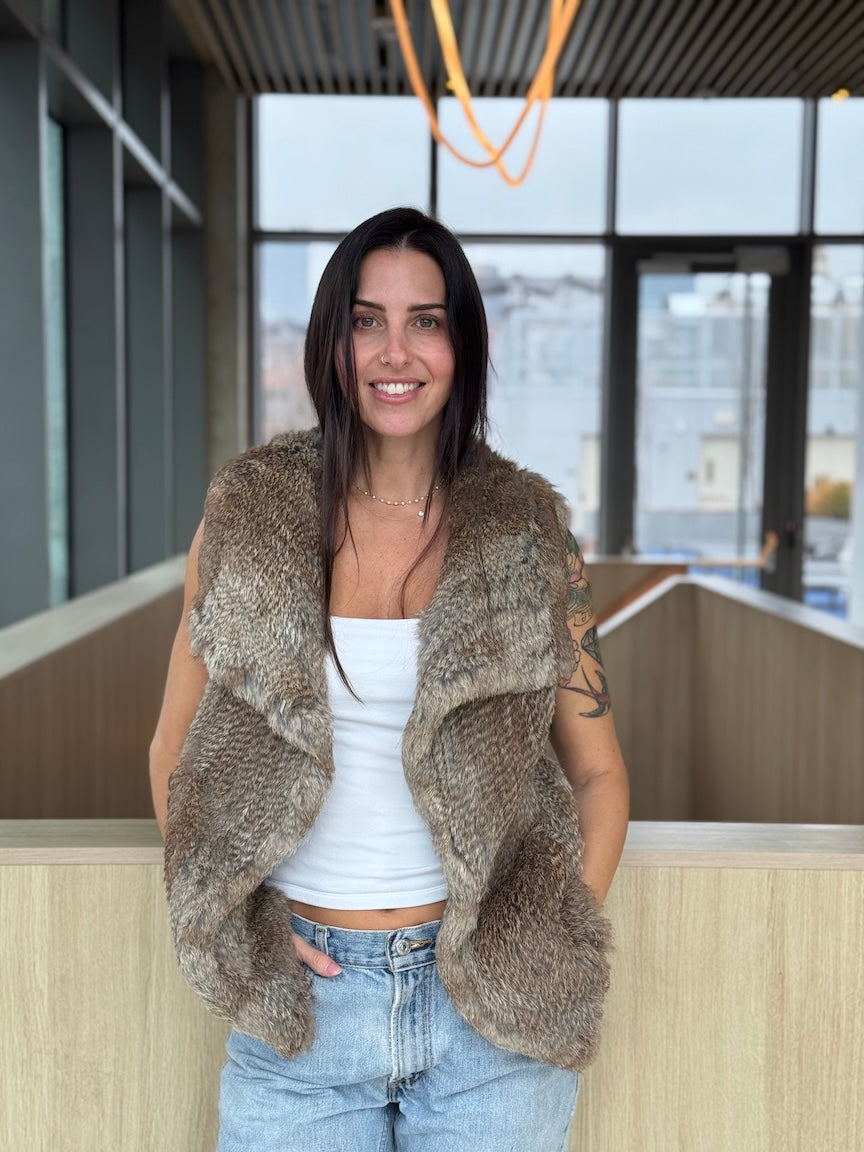 Calypso St. Barth Rabbit Fur Knit Vest