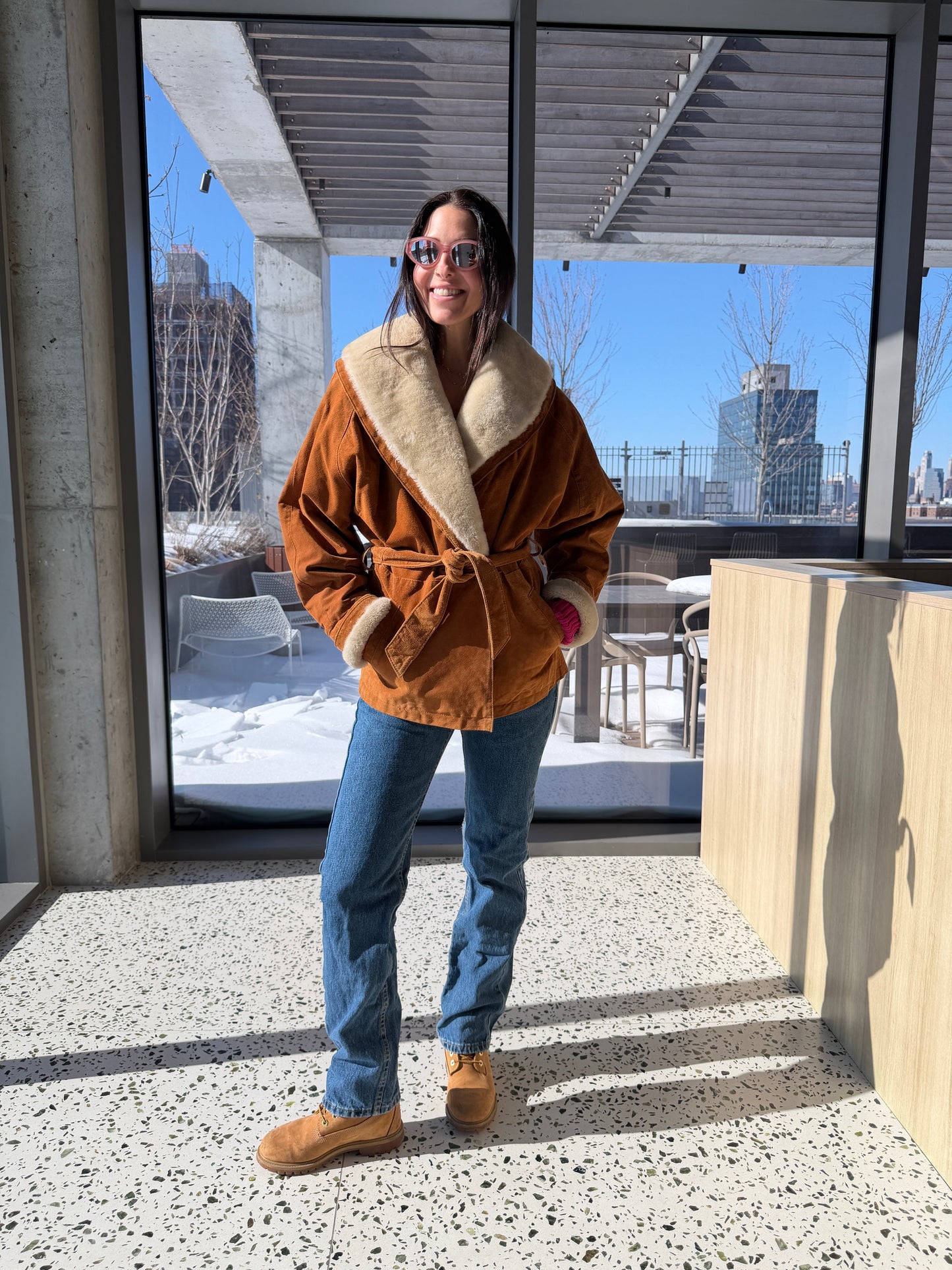Vintage Wilson Suede & Faux Fur Jacket