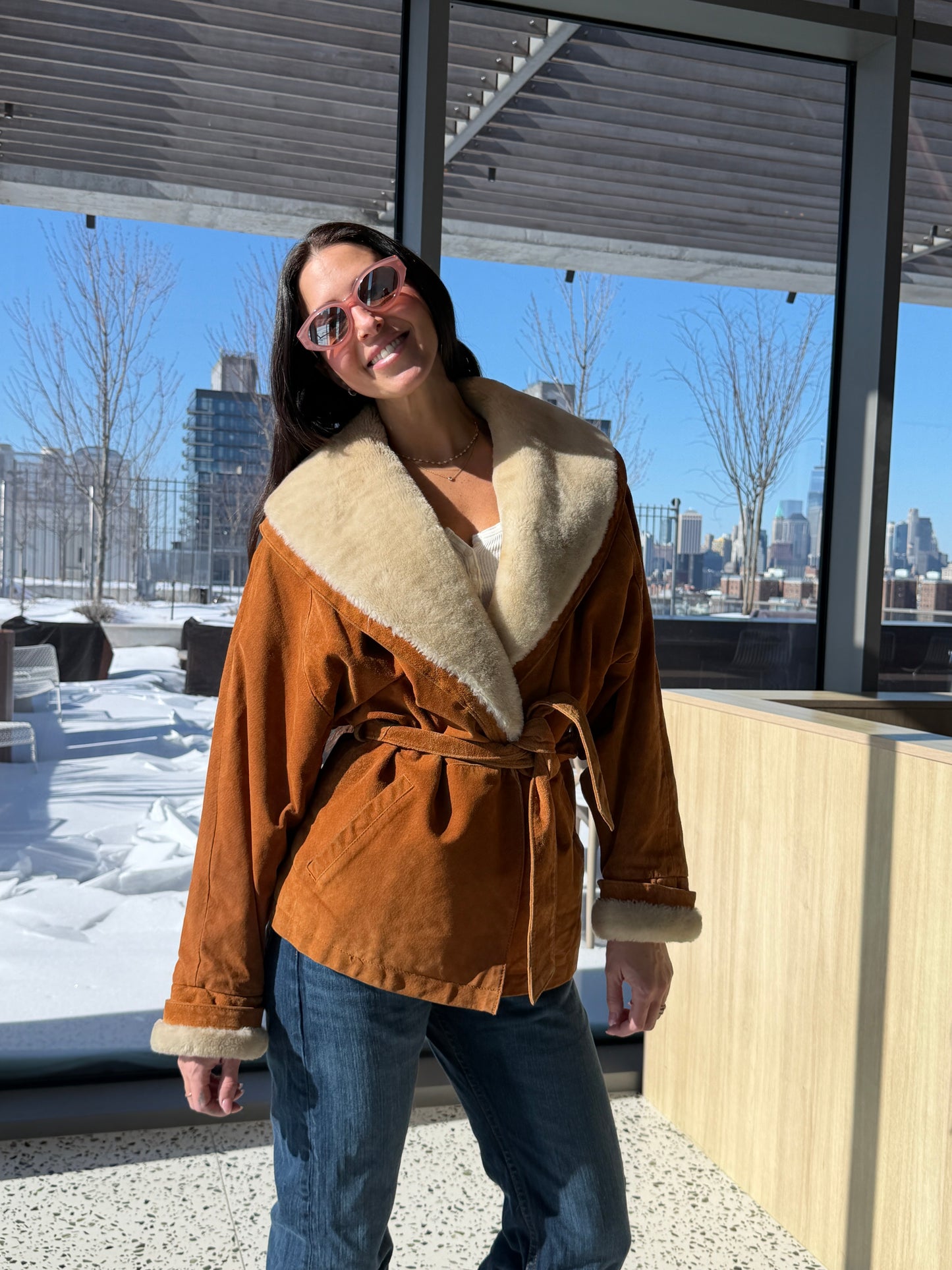 Vintage Wilson Suede & Faux Fur Jacket