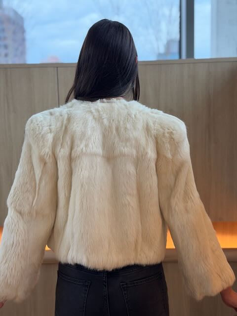Ivory Rabbit Swing Jacket